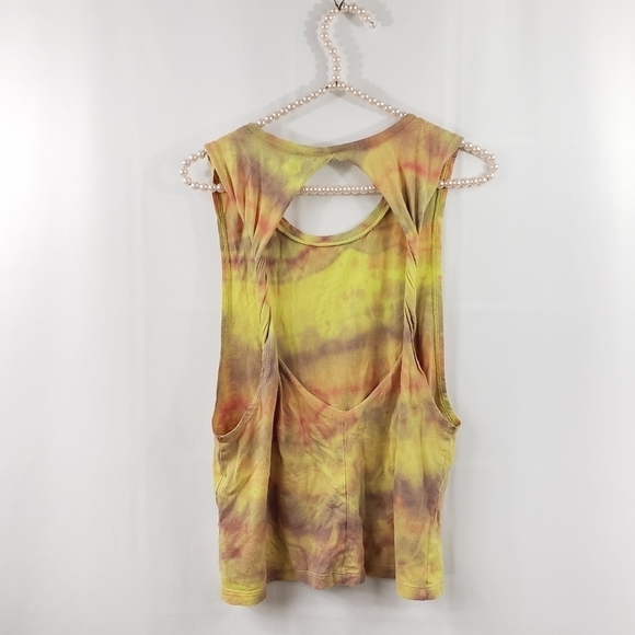 Custom Tie Dye Open Back Muscle Tank Top - Picture 2 of 8